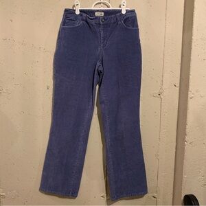 Corduroy Pants Size 6 Straight Leg St Johns Bay Stretch Cotton Blue